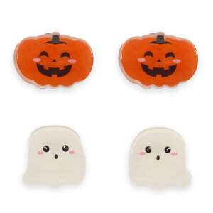 Clip Me Up! - Set aus 4 Mini-Haarclips - Ghost + Pumpkin