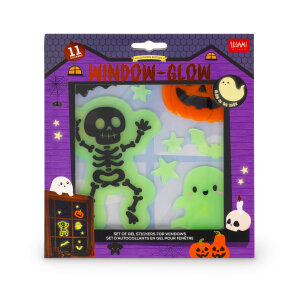 Window-Glow - Skeleton - gruselige Fenstersticker von Legami