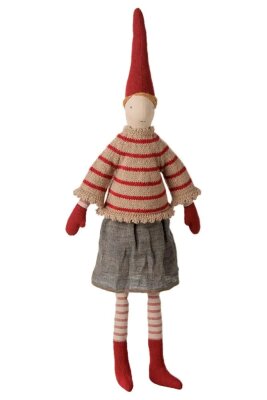 Maileg Schlenkerpuppe Pixy Größe 3  Mädchen mit gestreiftem Pullover