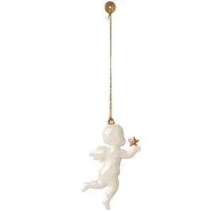 Metallornament Engel Stern - nostalgischer Schmuck