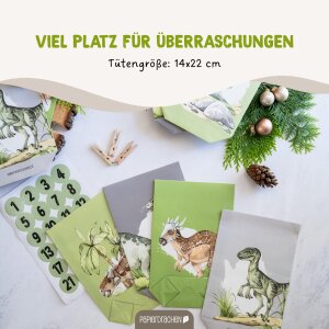 Adventskalender Tütchen Dinosaurier
