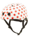 Fahrradhelm weiß mit roten Sternen - small & medium von...