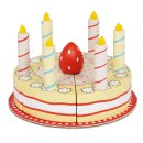 Birthdaycake - Holztorte zum Schneiden mit Kerzen und...