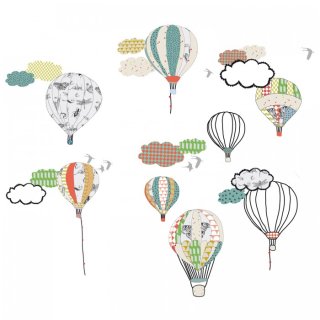 Wandsticker Montgolfieres - Romantische Heißluftballons als Wandsticker