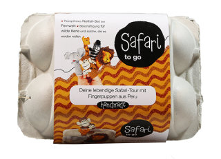 Safari to go - Fingerpuppen - Tiere in origineller Packung
