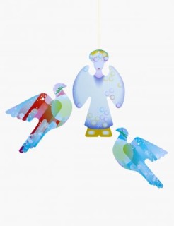 Pop out Angel and Doves- Bastelgrußkarte mit Engeln und Tauben