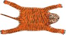 Handgefilzter Tigerteppich orange  116 x 48 cm