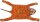 Handgefilzter Tigerteppich orange