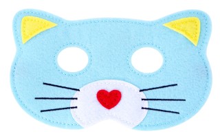 Hellblaue Katze Tiermasken aus Filz 