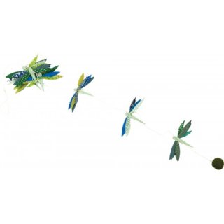 Papiergirlande - Libellen blau/grüntöne von Tudi Billo