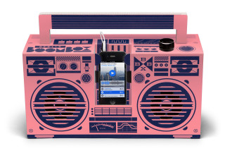 Berlin Boombox pink - Lautsprecher für das Smartphone mit Bluetooth