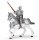 Ritter in Rüstung mit Lanze und aufklappbarem Helm von Papo