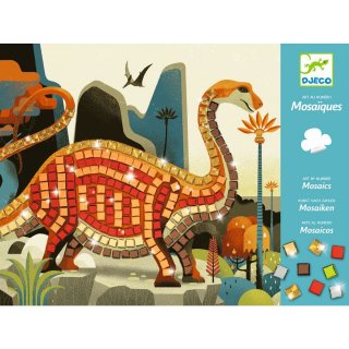 Bilder mit Mosaiken - Dinosaurier mit metallfarbenden Mosaiken gestalten von Djeco