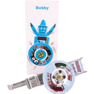 Feuerrad Robby, der Roboter unter sprühenden Funken zeigt sich Robby 