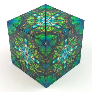 Geobender Magnetischer 3D Puzzlewürfel mit verschiedenen Mustern aus 12 Pyramiden bestehend