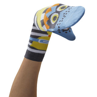 Walky Talkies, das sind Socken, die man auch als Handpuppen verwenden kann