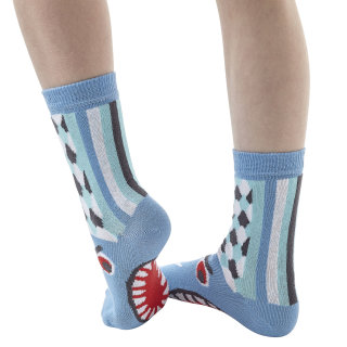 Walky Talkies, das sind Socken, die man auch als Handpuppen verwenden kann Hai Sharky Sockenpuppe Größe 27-30
