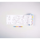 Pocket Game Ausmalposter Mini für unterwegs - 1 Meter Ausmalpapier plus Stift mit acht Farben von OMY Ocean