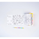 Pocket Game Ausmalposter Mini für unterwegs - 1 Meter Ausmalpapier plus Stift mit acht Farben von OMY Atlas