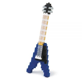 Miniserie Nanoblock mit bis zu 180 Microbausteinen Elektrische Gitarre blau