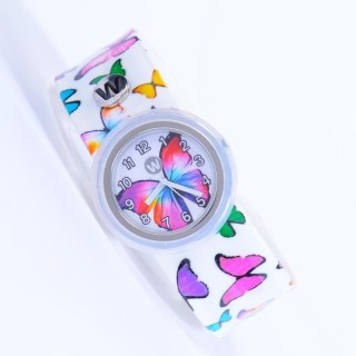 Watchitude - die Uhr mit dem Slapverschluß aus den USA Butterfly Gems weiß