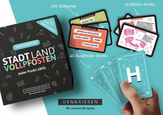 Stadt Land Vollpfosten - das Kartenspiel - Junior Edition
