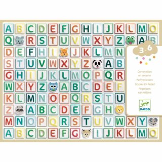 Buchstaben Relief Sticker - für Vorschulkinder
