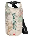 Drybag - Strandtasche mit Weltkarte als Muster