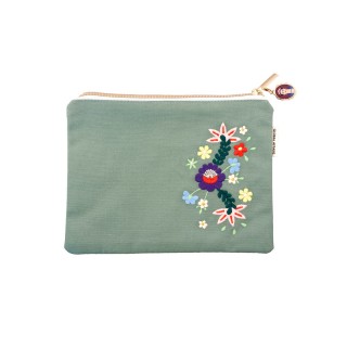 Pouch Frida Kahlo green