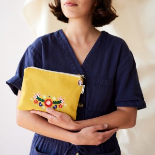 Pouch Frida Kahlo yellow