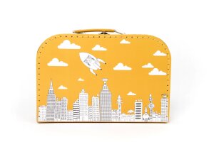 Kinderkoffer gelb mit Skylinemotiv