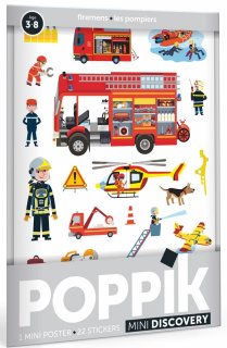 Poppik Stickerposter Mini Discovery Feuerwehr