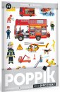 Poppik Stickerposter Mini Discovery Feuerwehr