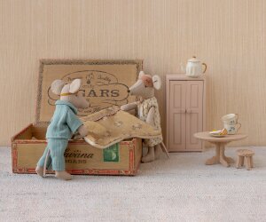 Schlafmäuse Mama & Papa in der Zigarrenbox