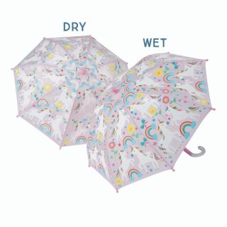 Regenschirme, die die Farbe im Regen wechseln von Floss& Rock Regenschirm Rainbow Unicorn