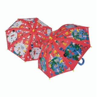 Regenschirme, die die Farbe im Regen wechseln von Floss& Rock Regenschirm One World