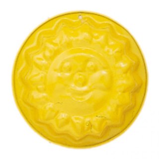 Sandspielzeug Relief Sandform Sonne, gelb aus Metall made in Germany