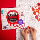 OMY Riesen-Ausmalposter mit Stickern Vampire