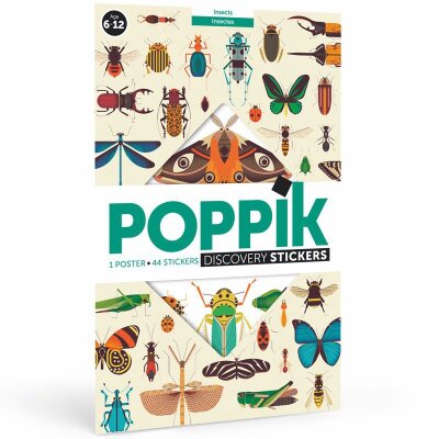 Poppik Stickerposter Lernposter Discovery Insekten