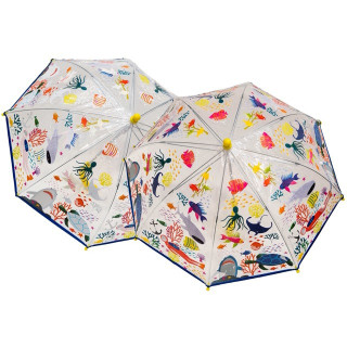 Regenschirme, die die Farbe im Regen wechseln von Floss& Rock Regenschirm mit Tiefseemotiven - transparent