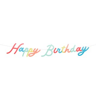 Meri Meri Rainbow Happy Birthday Girlande mit Zahlen