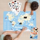 Stickerposter Discovery Tiere der Welt