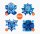 Shashibo Magnetischer 3D Puzzlewürfel - Blue Planet