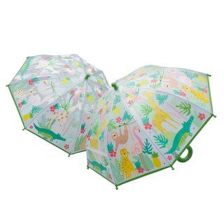 Regenschirme, die die Farbe im Regen wechseln von Floss& Rock Regenschirm mit Dschungelmotiven