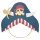 Blue Pirate Party Hats