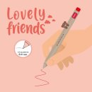 Lovely Friends - Gelstift mit Tierdeko Bärchen