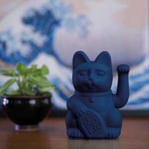 Lucky Cat Mini Winkekatze von Donkey dark blue - Ehrlichkeit