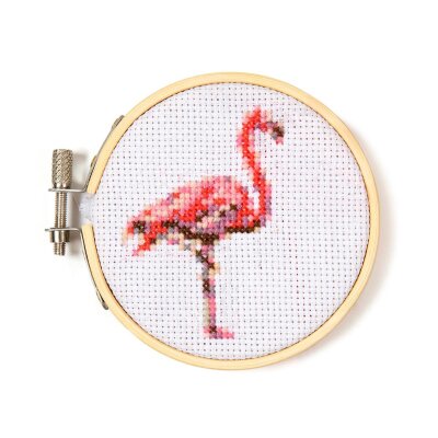 Kreuzstich-Set ‚Fliegende Enten‘ – Inkl. Aida-Stoff, Mouline-Garn, Nadel, Anleitung, Fertig 23x17 Cm