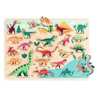 Steckpuzzle aus Holz - Dino