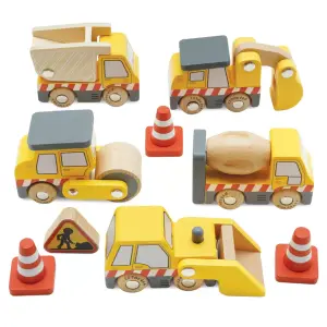 Kleine Baufahrzeuge aus Holz von Le Toy Van